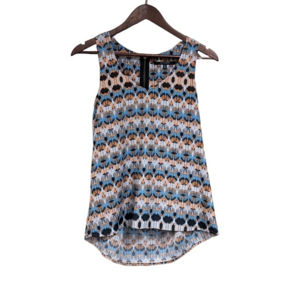 Stitch Fix 19 Cooper Tank Top Blouse Size XS Back Zip Boho Casual Festival Beach